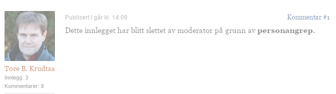 personangrep fra Krudtaa